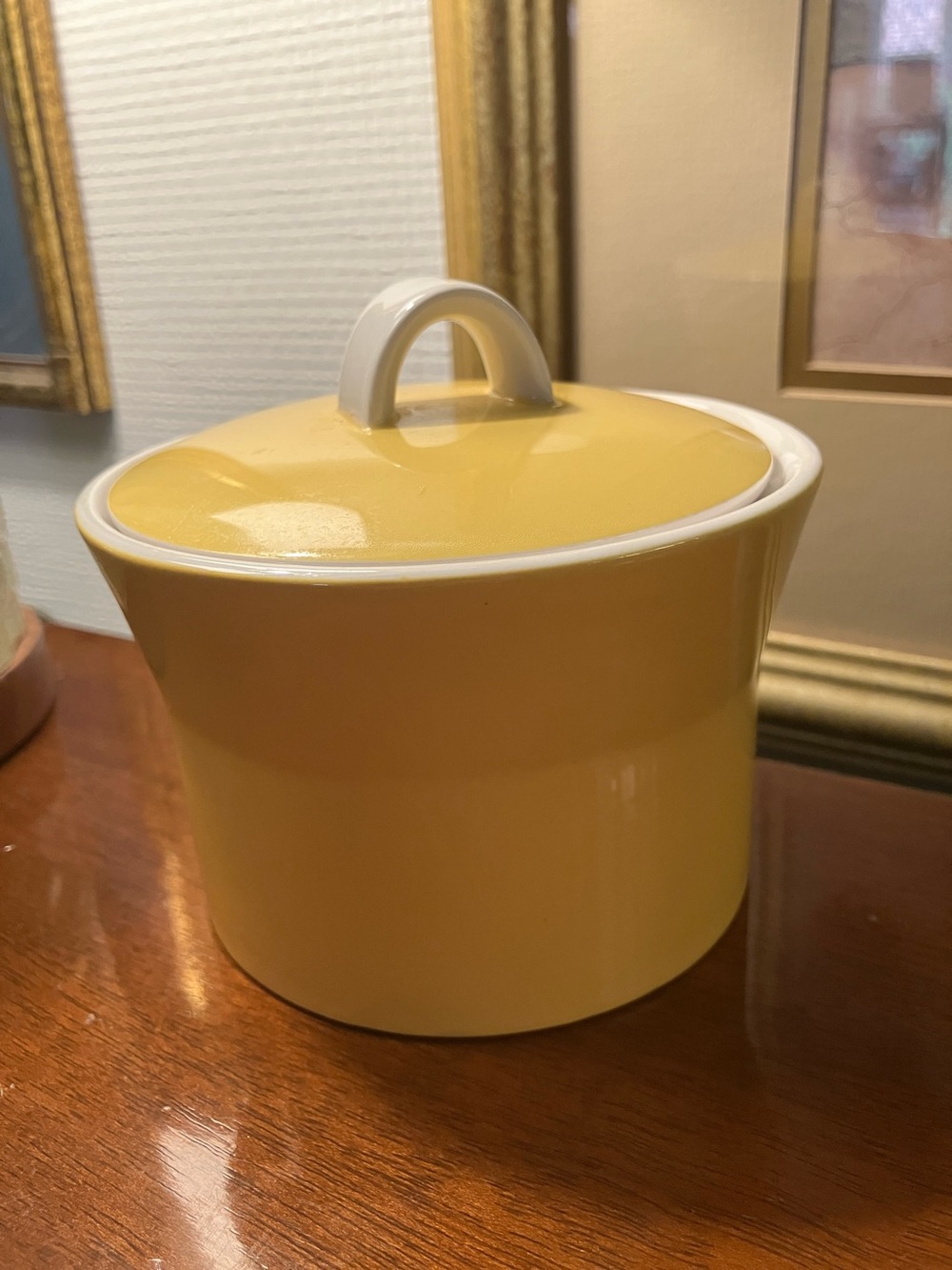 Mikasa duplex yellow sugar bowl